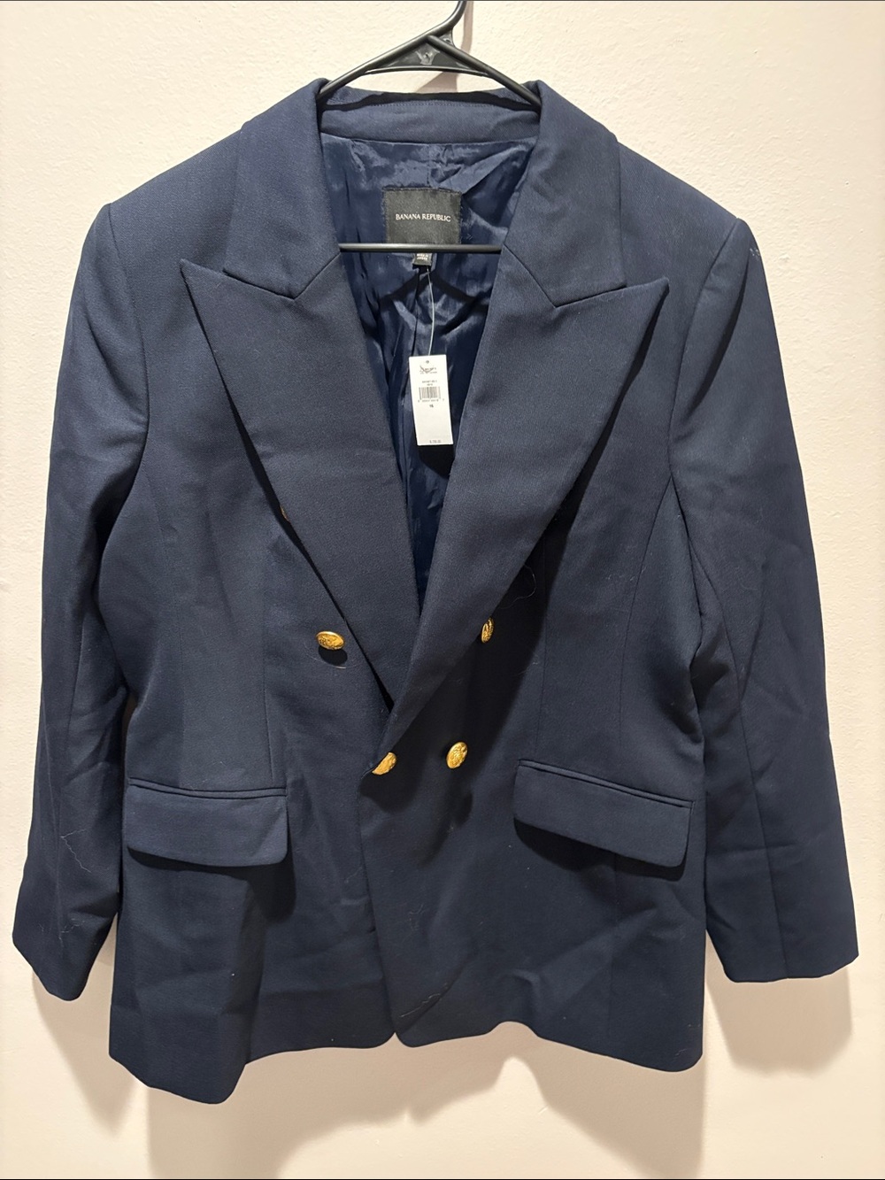 Banana Republic Navy Captain’s Blazer with Gold-Tone Buttons